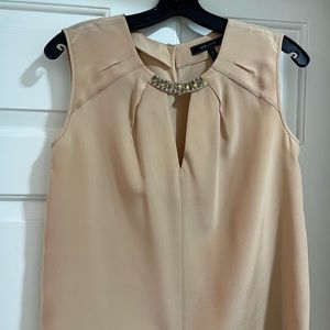 BCBG tank top with jeweled neckline.